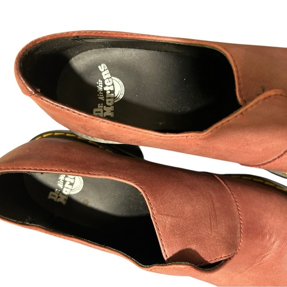 Dr Martens Burgundy Leather Cordelia slip-on-lug Sole heeled ankle Boot size 6 - Picture 7 of 9